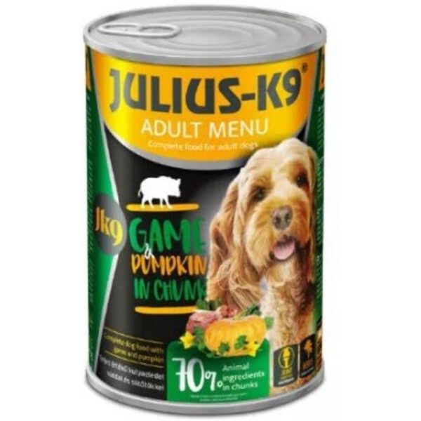 Julius-K9 Game & Pumpkin konzerv kutyáknak Julius-K9 Game & Pumpkin konzerv kutyáknak