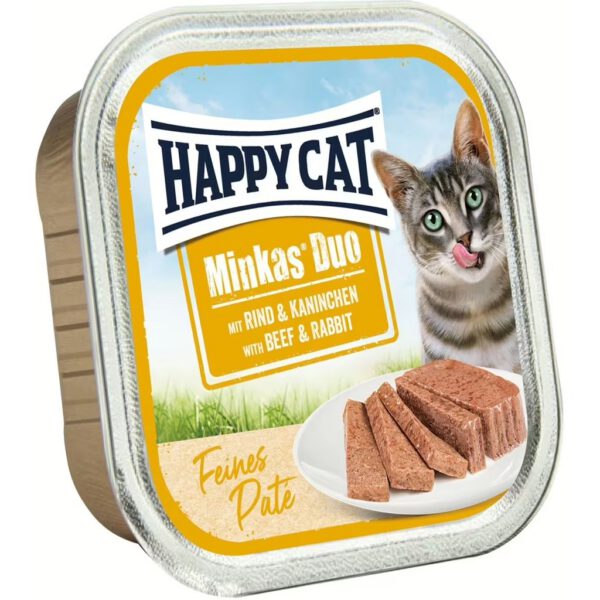 Happy Cat Minkas Duo marha- és nyúlhúsos pástétom falatkák
