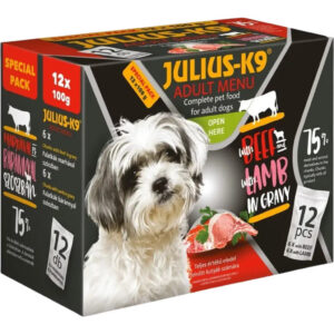 Julius-K9 Beef & Lamb szószos falatok kutyáknak