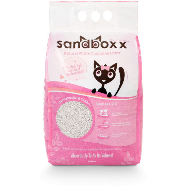 Sandboxx púder illatú ultra csomósodó bentonit macskaalom Sandboxx púder illatú ultra csomósodó bentonit macskaalom