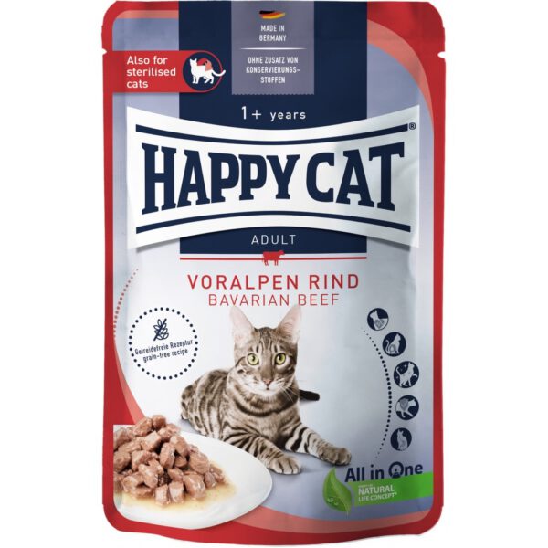 Happy Cat Culinary Meat in Sauce Voralpen-Rind l Alutasakos eledel macskáknak marhahússal