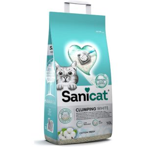 Sanicat Clumping White Cotton Fresh csomósodó, fehér macskaalom