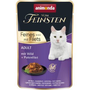 Animonda Vom Feinsten Feines mit Filets vadas és pulykafilés macskaeledel alutasakban