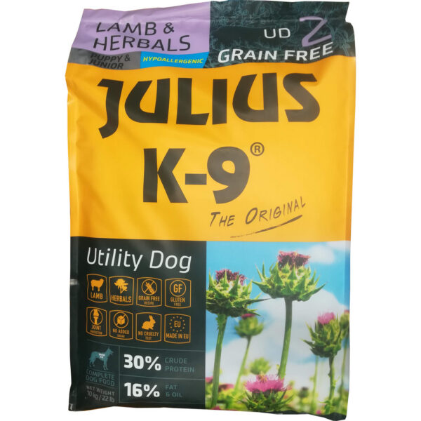 Julius-K9 GF Hypoallergenic Utility Dog Puppy & Junior Lamb & Herbals Julius-K9 GF Hypoallergenic Utility Dog Puppy & Junior Lamb & Herbals