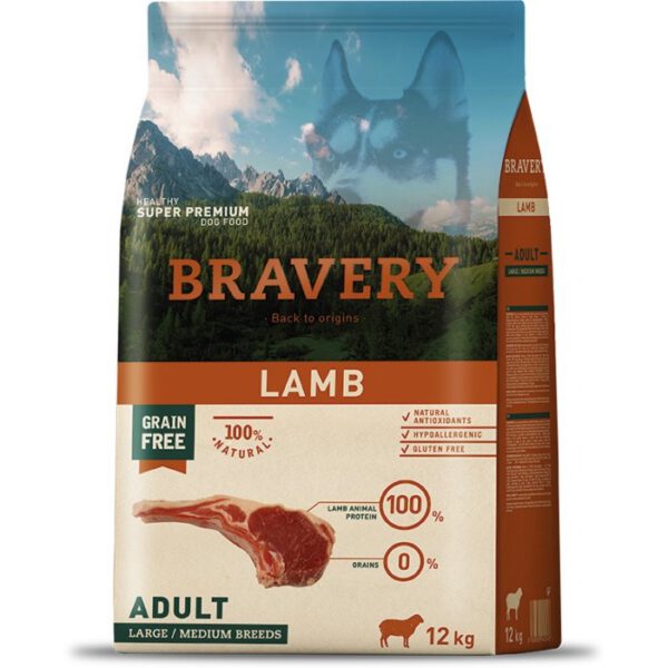 Bravery Dog Adult Medium/Large Grain Free Lamb Bravery Dog Adult Medium/Large Grain Free Lamb