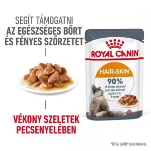 Royal Canin Hair & Skin Care - Szószos nedves táp felnőtt macskák részére a szebb szőrzetért és az egészséges bőrért Royal Canin Hair & Skin Care - Szószos nedves táp felnőtt macskák részére a szebb szőrzetért és az egészséges bőrért