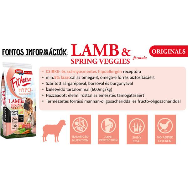 FitActive Originals Puppy & Junior Large XXL Hypoallergenic Lamb & Spring Veggies FitActive Originals Puppy & Junior Large XXL Hypoallergenic Lamb & Spring Veggies