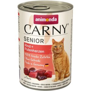 Animonda Carny Senior marhás és pulykaszíves konzerv idős macskáknak