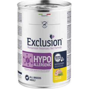 Exclusion Dog Hypoallergenic Quail & Pea konzerv