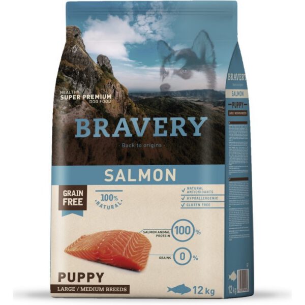 Bravery Dog Puppy Medium/Large Grain Free Salmon Bravery Dog Puppy Medium/Large Grain Free Salmon