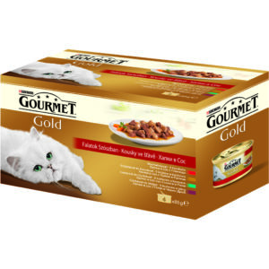 Gourmet Gold falatok szószban nedves macskaeledel - Multipack