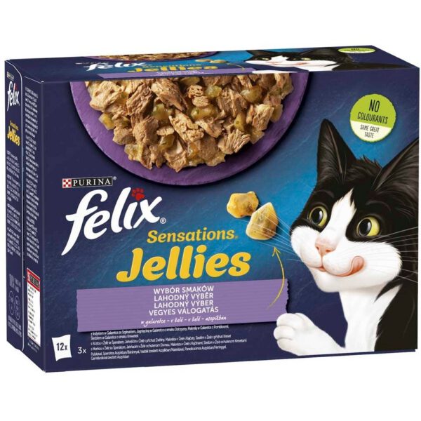 Felix Sensations Jellies alutasakos macskaeledel – Vegyes válogatás aszpikban – Multipack Felix Sensations Jellies alutasakos macskaeledel – Vegyes válogatás aszpikban – Multipack