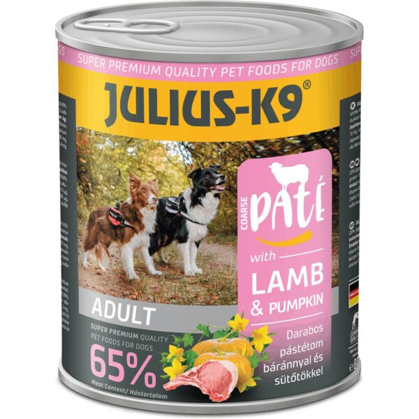 Julius-K9 Paté Lamb - Bárányhúsban gazdag pástétomos konzerv Julius-K9 Paté Lamb - Bárányhúsban gazdag pástétomos konzerv