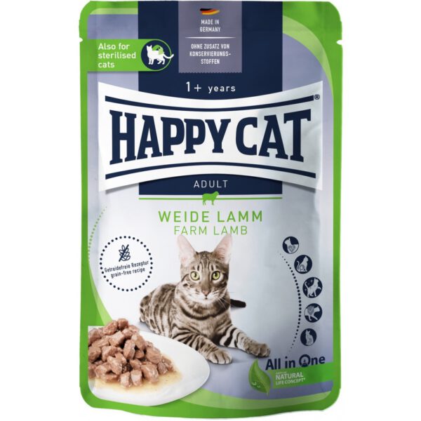 Happy Cat Culinary Meat in Sauce Weide-Lamm l Alutasakos eledel bárányhússal macskáknak