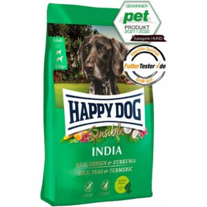 Happy Dog Sensible India vegetáriánus eledel rizzsel, borsóval és kurkumával Happy Dog Sensible India vegetáriánus eledel rizzsel, borsóval és kurkumával